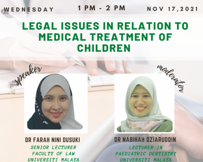 MAPD Webinar Series – Legal Issues in Relation to Medical Treatment of Children