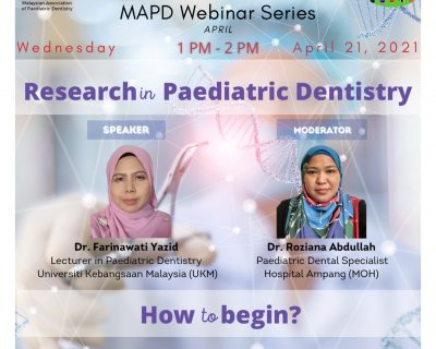 MAPD Webinar Series – Research in Paediatric Dentistry