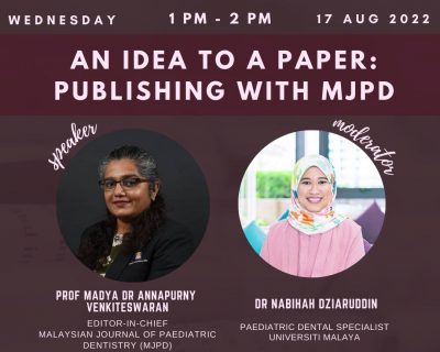 MAPD Webinar Series – An Idea to a Paper: Publishing with MJPD
